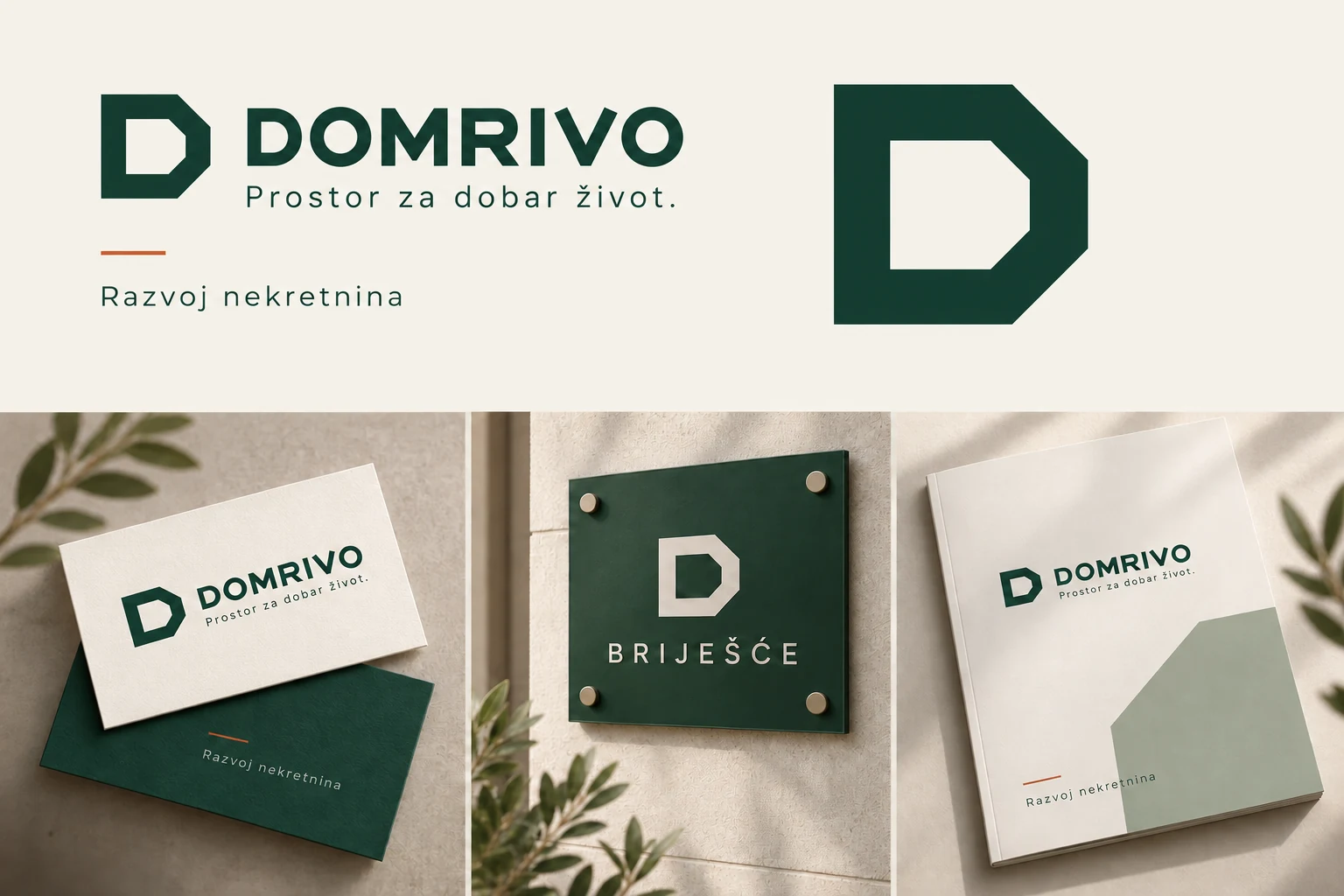 DOMRIVO — Vizualizacija primjene identiteta.