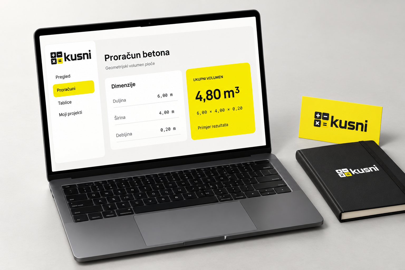 Kusni.app — identitet i dizajn sučelja